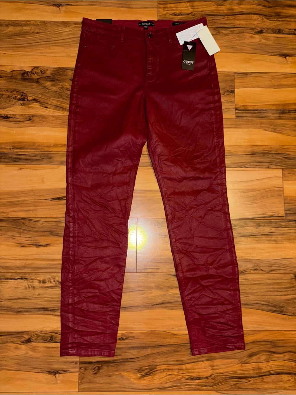 NWT Guess Women’s High Rise 1981 Skinny Leatherette Jeans